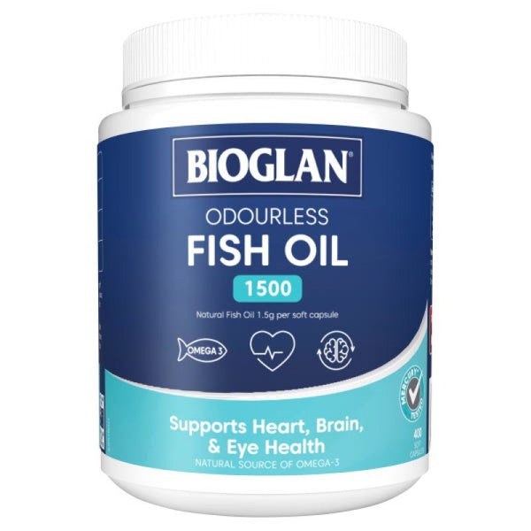 [Expiry: 10/2025] Bioglan Odourless Fish Oil 1500mg 400 Capsules