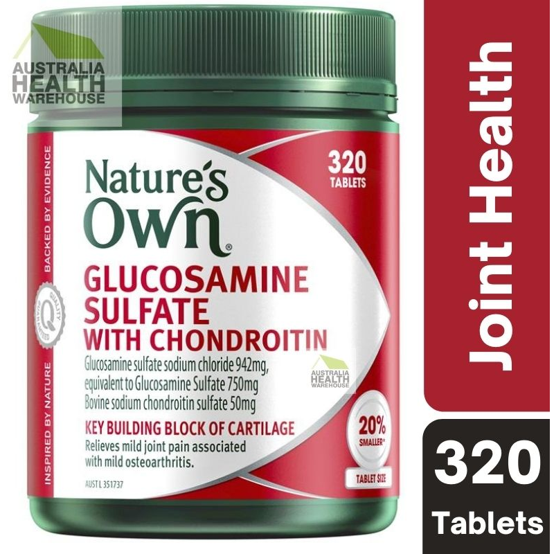 [EXPIRY: February 2025] Nature's Own Glucosamine Sulfate With Chondroitin 320 Tablets