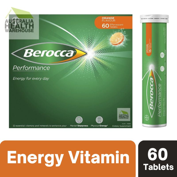 [Expiry: 25/10/2024] Berocca Performance Orange Effervescent Tablets 60 Pack