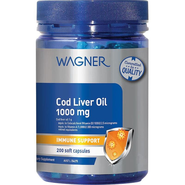 Wagner Cod Liver Oil 1000mg 200 Capsules  May 2025