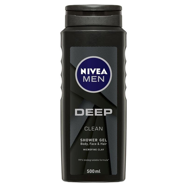 [Expiry: 02/ 2025] Nivea Men Deep Clean Shower Gel 500mL