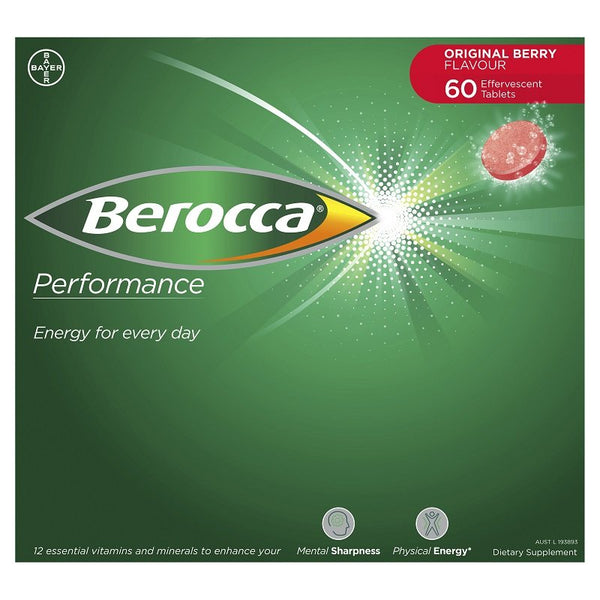 [Expiry: 01/12/2024] Berocca Performance Original Berry Effervescent Tablets 60 Pack