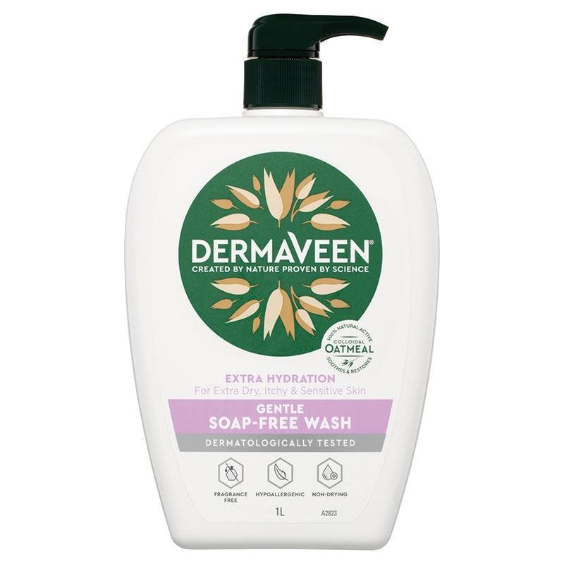[Expiry: 05/2026] DermaVeen Extra Hydration Gentle Soap-Free Wash 1 Litre