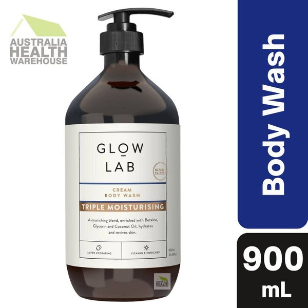 Glow Lab Cream Body Wash Triple Moisturising 900mL December 2025