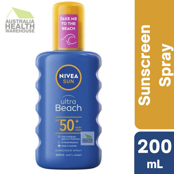 [Expiry: 05/2026] Nivea Sun Ultra Beach Sunscreen Spray SPF50+ 200mL