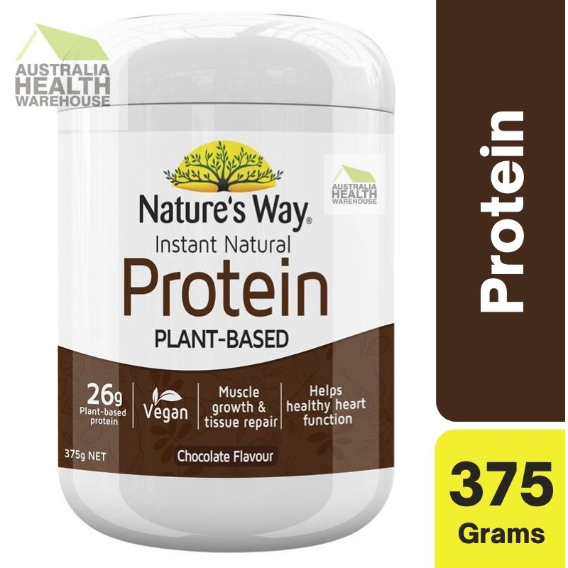 [Expiry: 06/2025] Nature's Way Instant Natural Protein Plant-Based Powder Chocolate Flavour 375g
