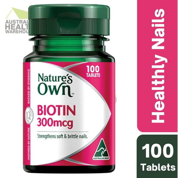 [CLEARANCE: 07/2024] Nature's Own Biotin 300mcg 100 Tablets