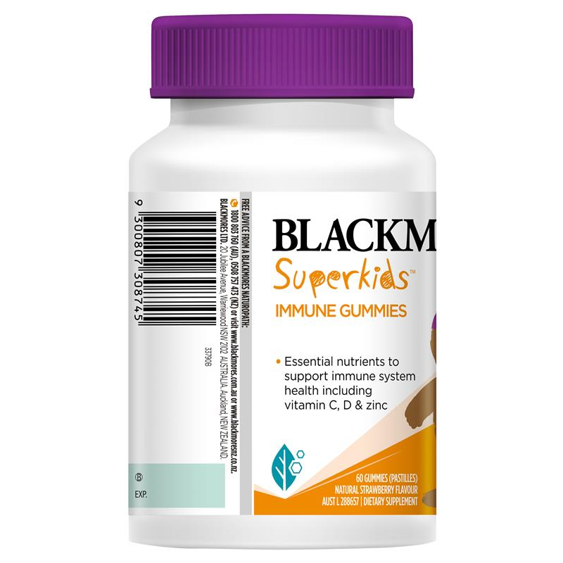 [CLEARANCE: 20/09/2024] Blackmores Superkids Immune 60 Gummies