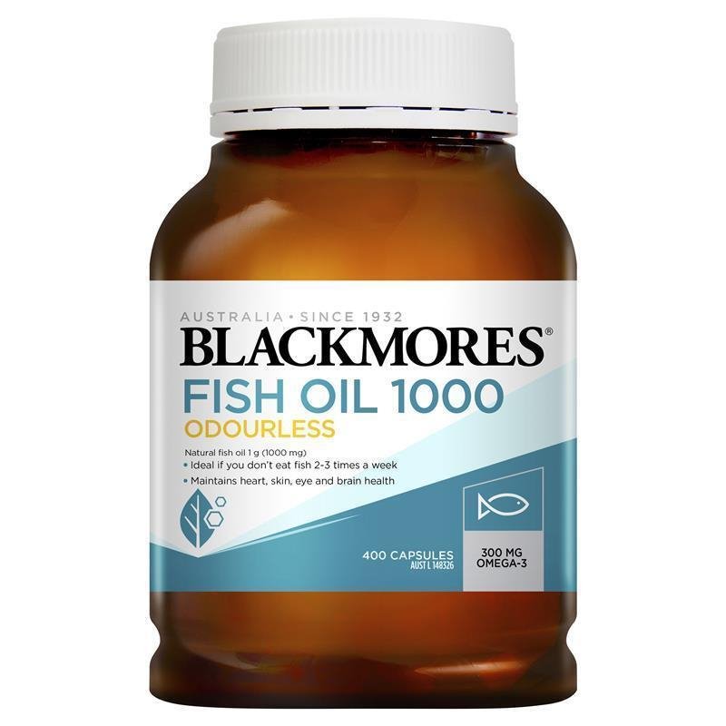 [Expiry: 11/2025] Blackmores Odourless Fish Oil 1000mg 400 Capsules