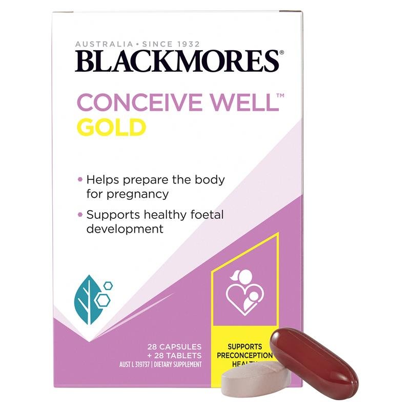 [Expiry: 06/2025] Blackmores Conceive Well Gold 56 Tablets (28 Tablets + 28 Capsules)