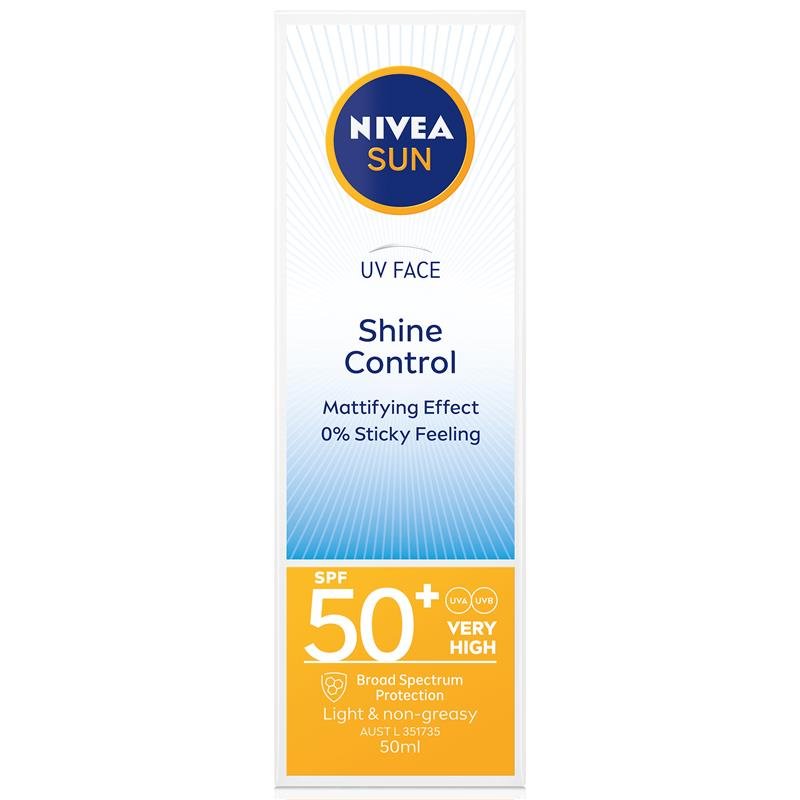 [Expiry: 09/2025] Nivea Sun SPF 50 UV Face Shine Control 50mL