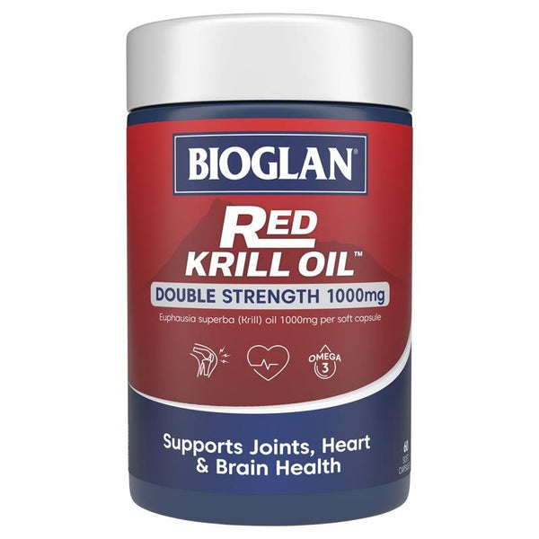 [Expiry: 05/2026] Bioglan Red Krill Oil Double Strength 1000mg 60 Capsules