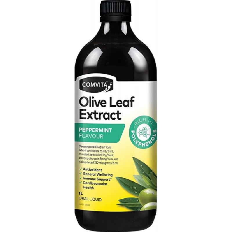 [Expiry: 01/2026] Comvita Olive Leaf Extract Peppermint Flavour 1 Litre