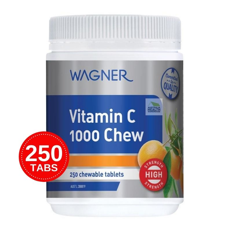 [Expiry: 08/07/2025] Wagner Vitamin C 1000 Chewable 250 Tablets