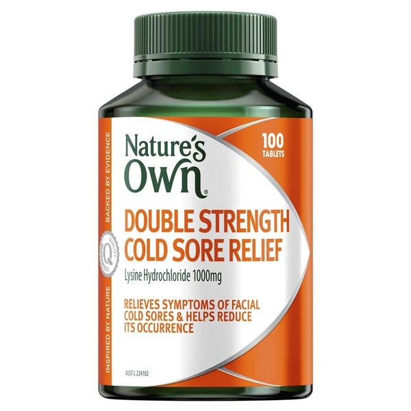 [Expiry: 04/2026] Nature's Own Double Strength Cold Sore Relief 100 Tablets