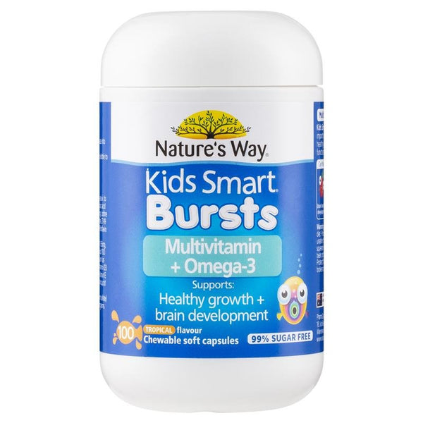 [Expiry: 08/2024] Nature's Way Kids Smart Bursts Multi Vitamin + Omega-3 100 Capsules