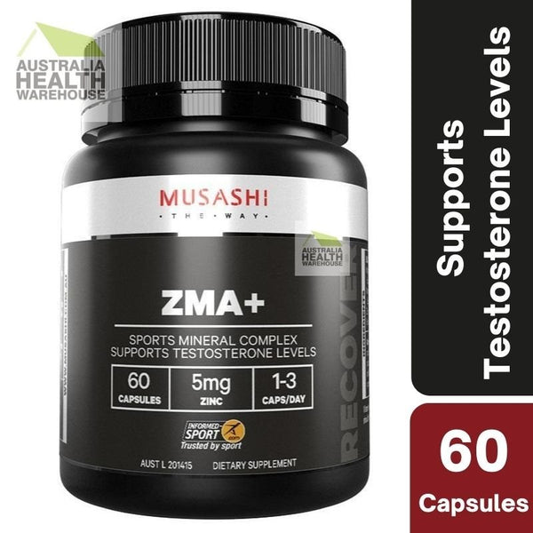 [Expiry: 02/2026] Musashi ZMA+ 60 Capsules
