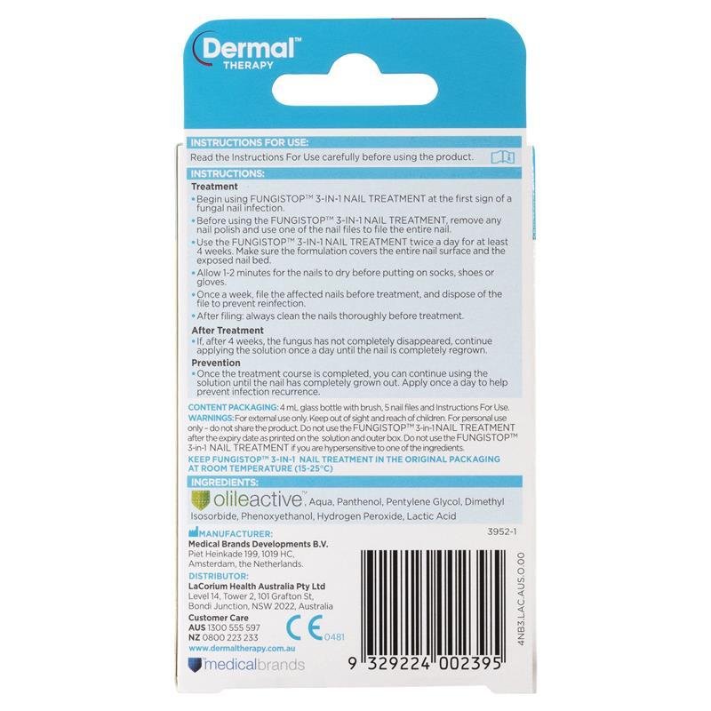 Dermal Therapy Fungistop 3-in-1 4mL Solution March 2024