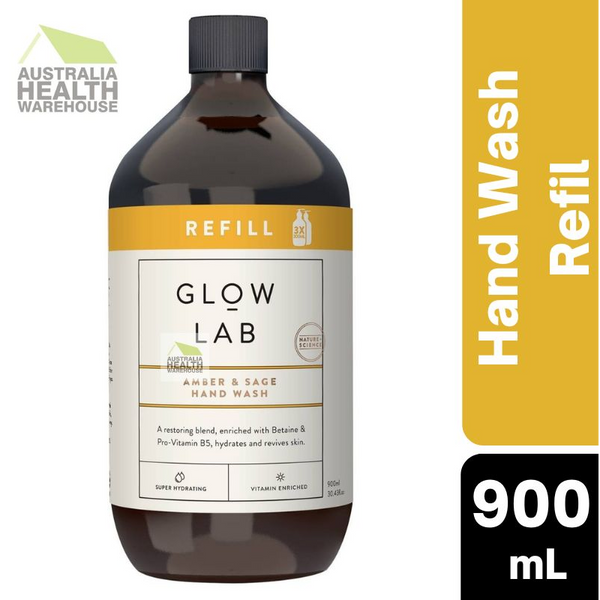 [Expiry: 09/2025] Glow Lab Amber & Sage Refill Hand Wash 900mL
