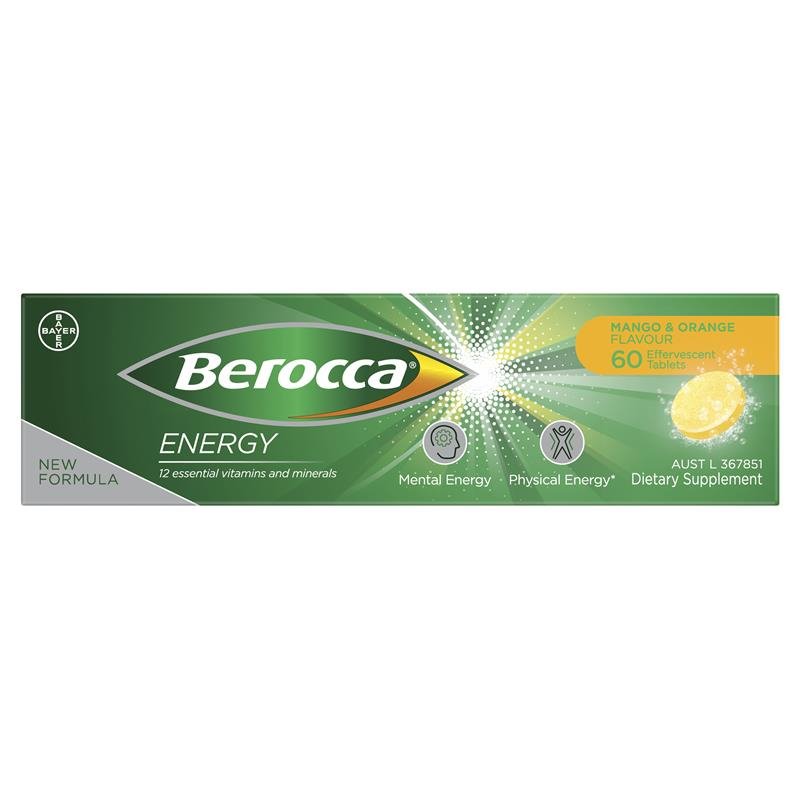 [Expiry: 15/11/2024] Berocca Performance Mango & Orange 60 Effervescent Tablets