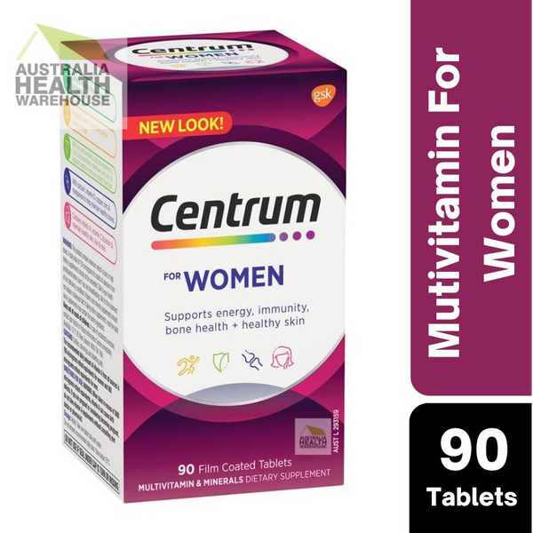 [CLEARANCE EXPIRY: 07/2024] Centrum For Women Multivitamin 90 Tablets