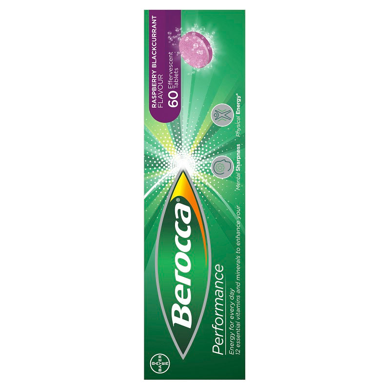 [Expiry: 03/2026] Berocca Performance Raspberry & Blackcurrant Effervescent Tablets 60 Pack