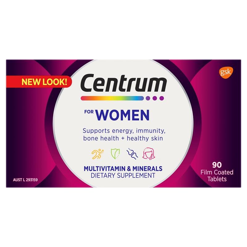 [CLEARANCE EXPIRY: 07/2024] Centrum For Women Multivitamin 90 Tablets