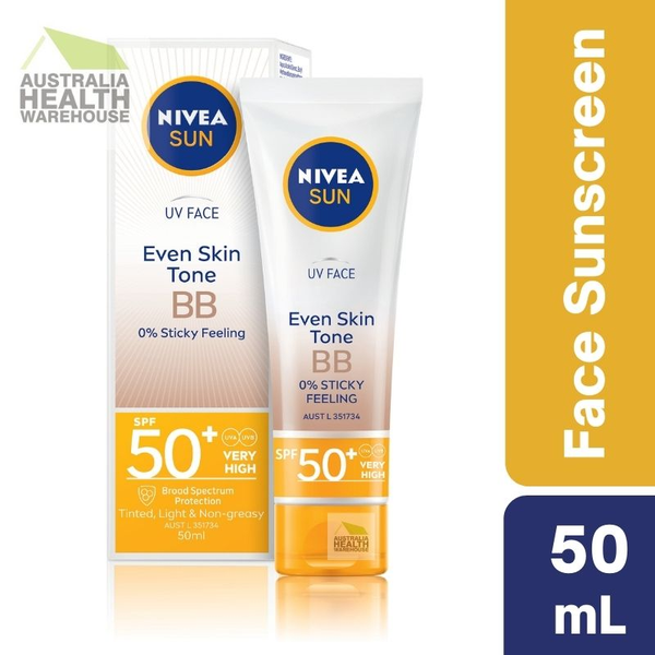 [Expiry: 02/2025] ] Nivea Sun SPF 50 UV Face Even Skin Tone BB Cream 50mL