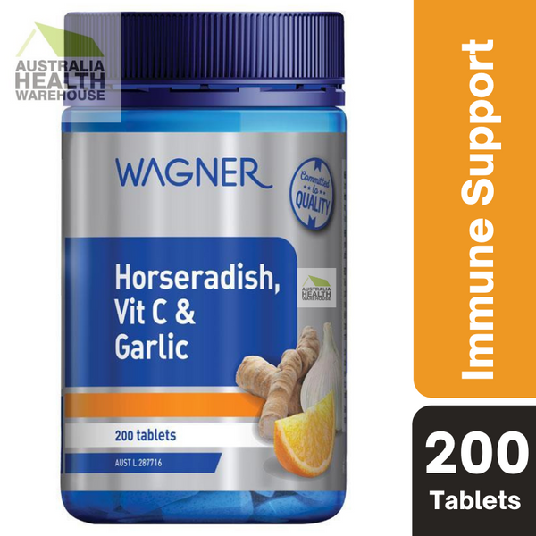 [CLEARANCE] Wagner Horseradish, Vitamin C & Garlic 200 Tablets January 2024