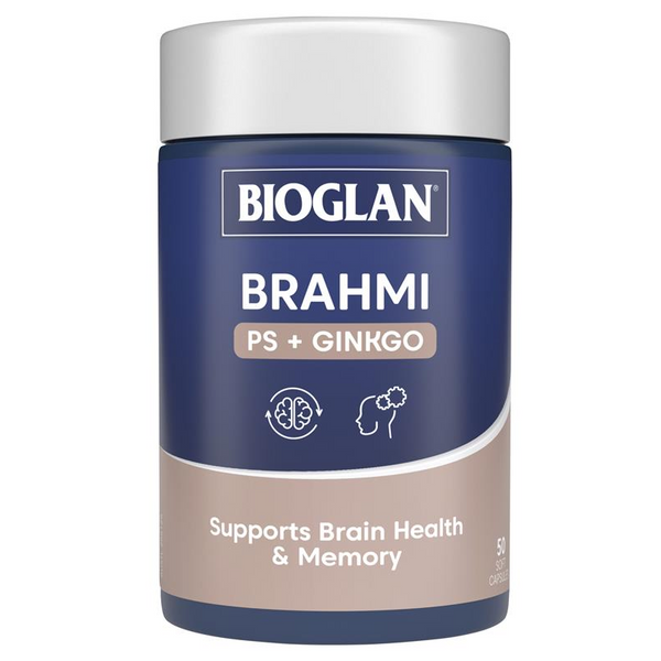[Expiry: 09/2025] Bioglan Brahmi + PS + Ginkgo 50 Capsules
