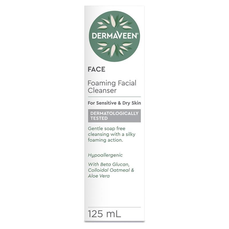 [Expiry: 08/2025] DermaVeen Foaming Facial Cleanser for Dry & Sensitive Skin 125mL