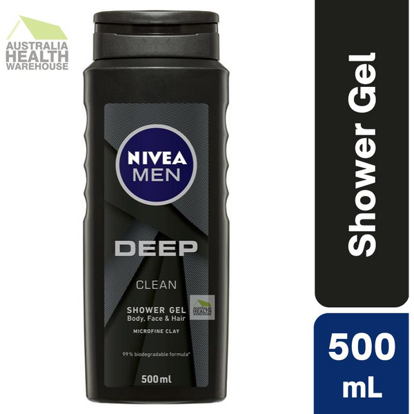 [Expiry: 02/ 2025] Nivea Men Deep Clean Shower Gel 500mL