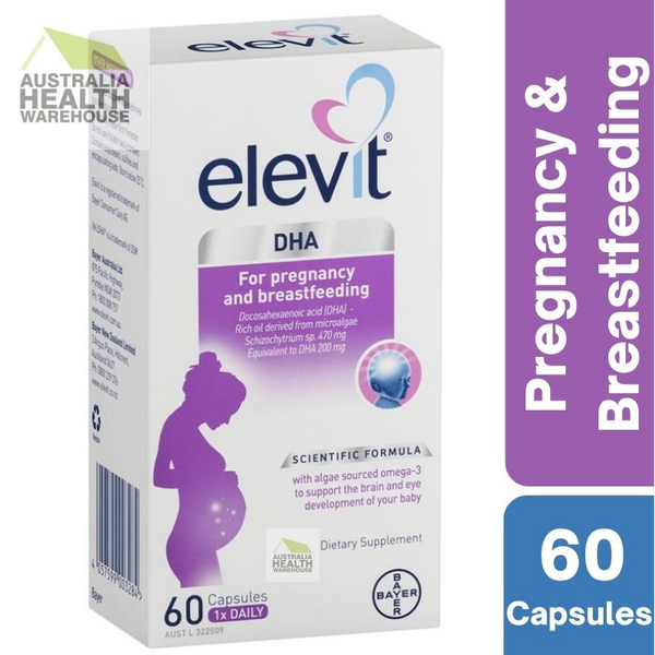 Elevit DHA For Pregnancy and Breastfeeding 60 Capsules October 2023