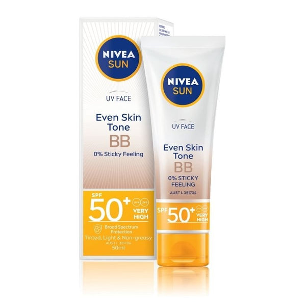 [Expiry: 02/2025] ] Nivea Sun SPF 50 UV Face Even Skin Tone BB Cream 50mL