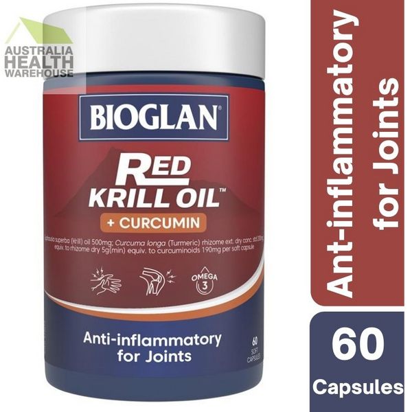 [Expiry: 10/2025] Bioglan Red Krill Oil Plus Curcumin 60 Capsules
