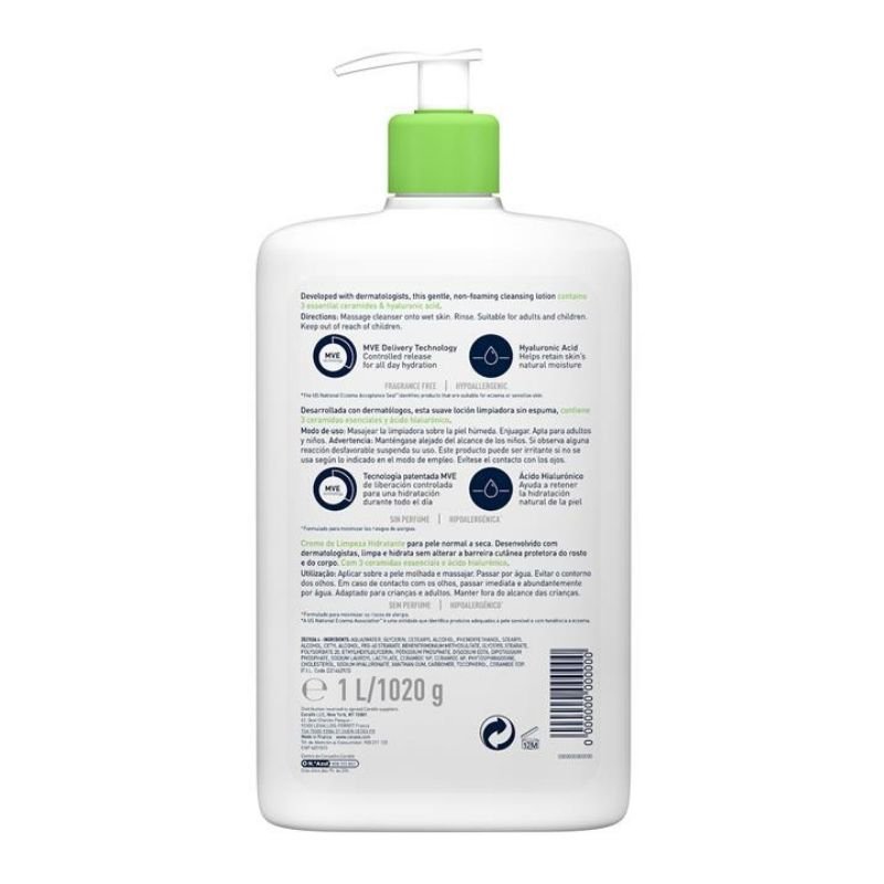 [Expiry: 01/2026] CeraVe Hydrating Cleanser 1 Litre