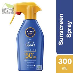 [Expiry: 05/2025] Nivea Sun SPF 50+ Ultra Sport Protect Cooling Sunscreen Trigger Spray 300mL