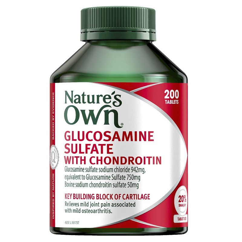 [Expiry: 04/2025] Nature's Own Glucosamine Sulfate with Chondroitin 200 Tablets