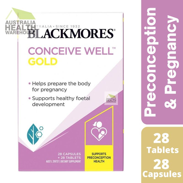 [Expiry: 06/2025] Blackmores Conceive Well Gold 56 Tablets (28 Tablets + 28 Capsules)