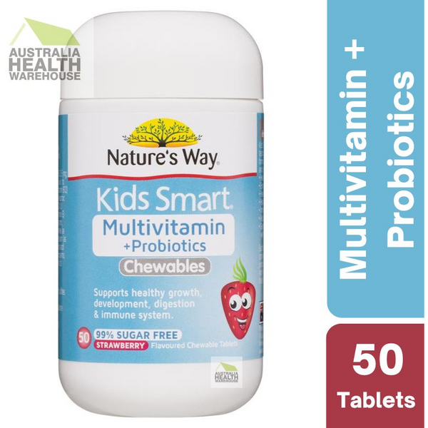 Nature's Way Kids Smart Multivitamin + Probiotics 50 Tablets March 2024