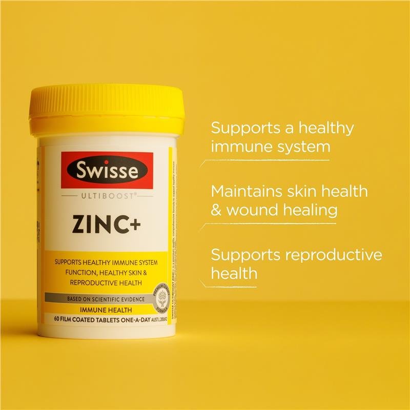 [Expiry: 06/2025] Swisse Ultiboost Zinc+ 60 Tablets