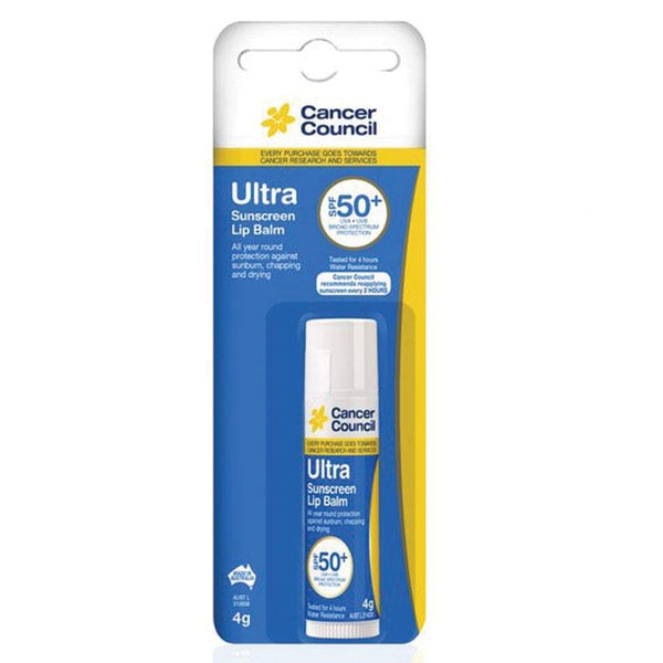 [Expiry: 07/2026] Cancer Council Ultra Sunscreen SPF 50+ Lip Balm 4g