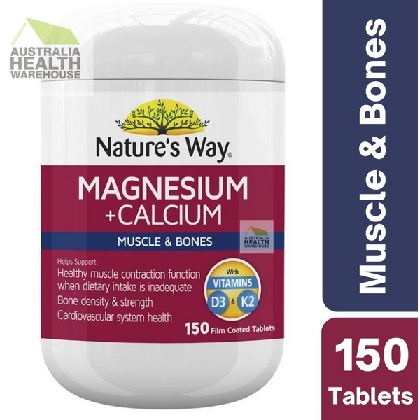 [Expiry: 07/2025] Nature's Way Magnesium Plus Calcium 150 Tablets