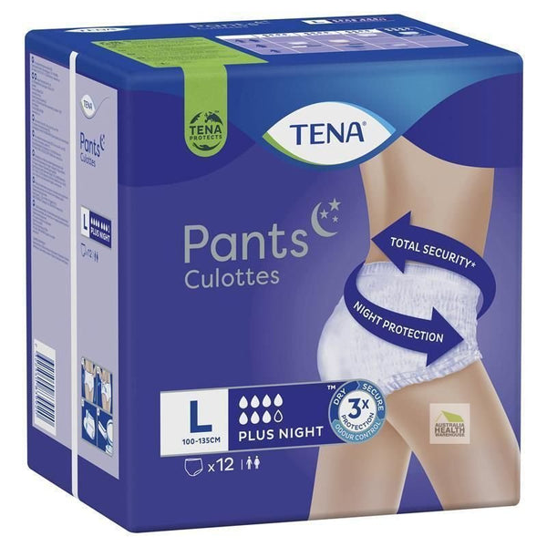 TENA Unisex Incontinence Pants Super Medium Size 12 per pack