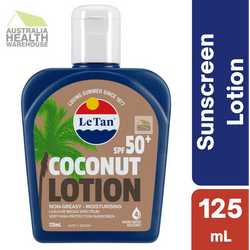 [Expiry: 10/2025] Le Tan SPF 50+ Coconut Sunscreen Lotion 125mL