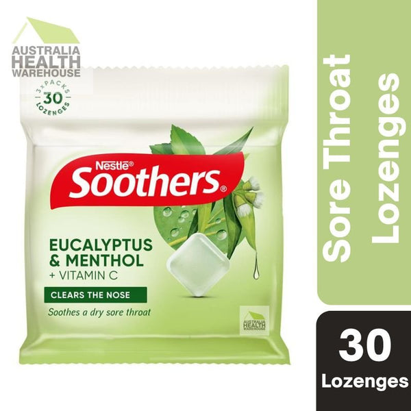 [Expiry: 05/2025] Soothers Eucalyptus & Menthol 3x10 Lozenges Multipack