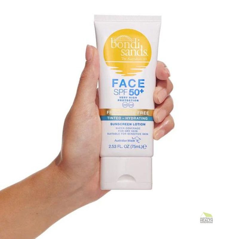 [Expiry: 08/2026] Bondi Sands Face SPF 50+ Fragrance Free Tinted Sunscreen Lotion 75mL