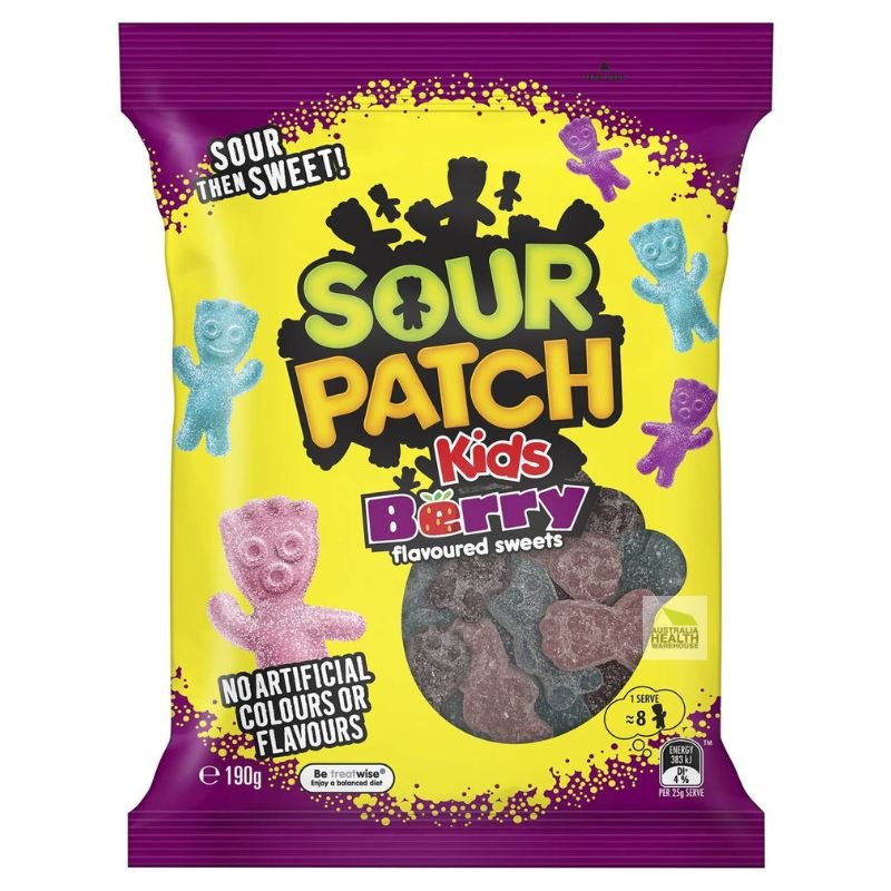 [Expiry: 14/12/2024] Sour Patch Kids Berry Flavoured Lollies 190g