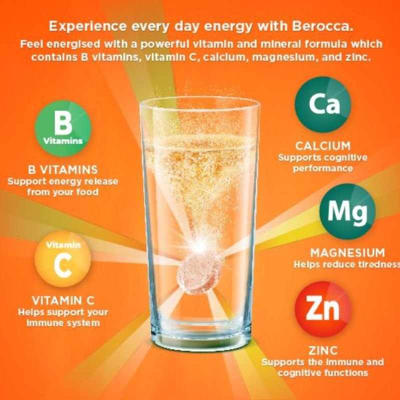 [Expiry: 11/12/2024] Berocca Energy Original Berry 15 Effervescent Tablets