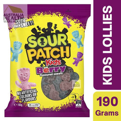 [Expiry: 14/12/2024] Sour Patch Kids Berry Flavoured Lollies 190g